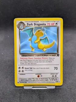 Dark Dragonite 22/82 Non Holo Team Rocket Set Rare Pokemon WOTC Played - Image 1