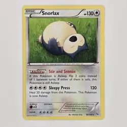 Snorlax 80/106 Rare XY Flashfire LP Pokemon - Image 1