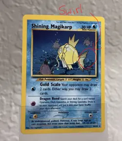 Pokemon TCG Shining Magikarp 66/64 Neo Revelation Holo Rare Fart SWIRL - Image 4
