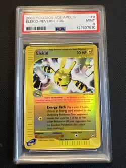 Aquapolis Reverse Holo Elekid PSA 9 REVERSE HOLO (0621) 9/147 Pokemon - Image 1