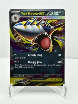 Mega Sharpedo ex 61/93 Pokemon TCG Me02: Phantasmal Flames Full Art Holo - Image 1