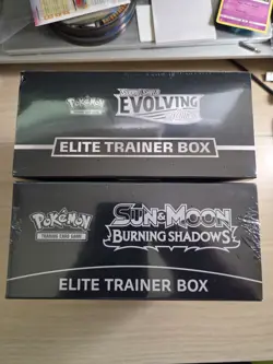 Pokemon Elite Trainer Box Lot Evolving Skies ETB and Burning Shadows ETB New. - Image 2