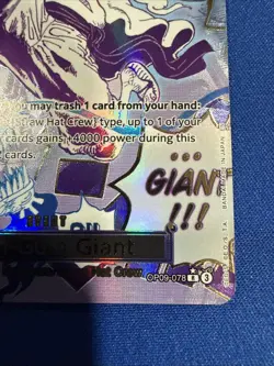 One Piece Gum-Gum Giant Alt Art R OP09-078 Manga English NM - Image 4