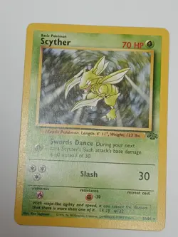 Pokemon TCG Scyther Rare Card Jungle Set 26/64 WOTC Vintage 1999 NM - Image 2