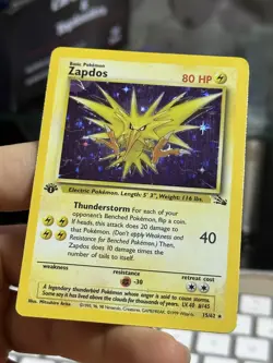 #7 1st Edition Zapdos 15/62 Fossil 1999 Holo Rare WOTC Pokemon Card TCG - Image 4