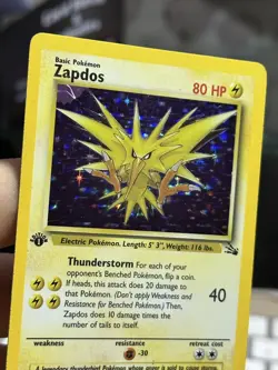 #7 1st Edition Zapdos 15/62 Fossil 1999 Holo Rare WOTC Pokemon Card TCG - Image 5