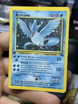 #4 1st Edition Articuno 2/62 Fossil 1999 Holo Rare WOTC Pokemon Card TCG - Image 3