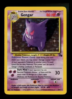Gengar 5/62 Fossil 1999 Holo Rare WOTC Pokemon Card TCG - Image 1