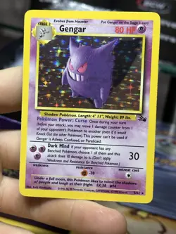 Gengar 5/62 Fossil 1999 Holo Rare WOTC Pokemon Card TCG - Image 3