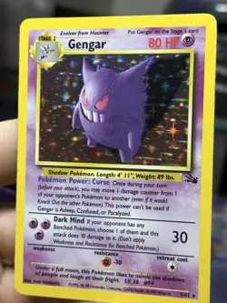 Gengar 5/62 Fossil 1999 Holo Rare WOTC Pokemon Card TCG - Image 5