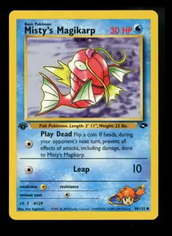 1st Edition Misty's Magikarp 88/132 Gym Challenge 2000 WOTC Pokemon Card TCG - Image 1