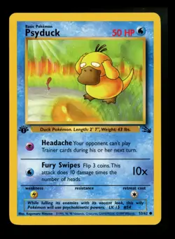1st Edition Psyduck 53/62 Fossil 1999 WOTC Pokemon Card TCG - Image 1