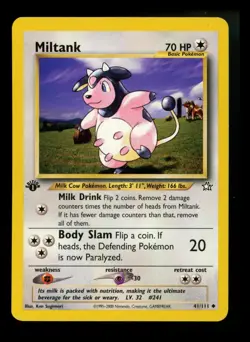 1st Edition Miltank 41/111 Neo Genesis 2000 WOTC Pokemon Card TCG - Image 1