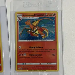 Pokemon TCG Special Delivery Charizard SWSH075 Promo Cards - Good Centering - Image 4