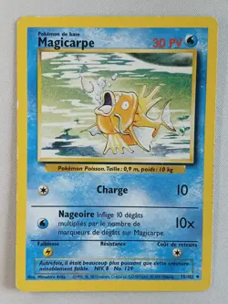 Carte pokemon FRANCAIS Magicarpe (BS 35) Set de Base [PLAYED] 18.07.2025A - Image 1