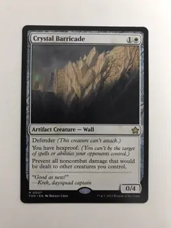 Crystal Barricade MTG Magic the Gathering Card NM Near Mint FDN - Image 1
