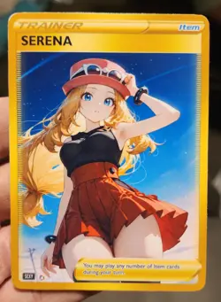 Serena - Anime - Waifu - Goddess - DIY - Full Art - Glossy - Trainer Card - Image 1