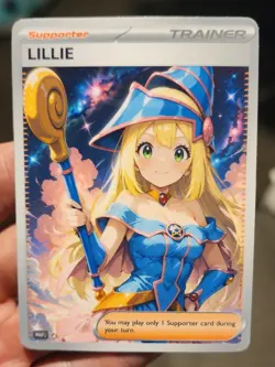 Lillie - Waifu - Goddess - Anime - DIY - Full Art - Glossy - Trainer Card - Image 1