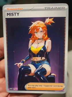 Misty - Waifu - Goddess - Anime - DIY - Full Art - Glossy - Trainer Card - Image 1