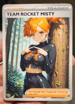 Misty - Waifu - Goddess - DIY - Full Art - Glossy - Trainer Card - Image 1