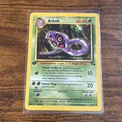 Pokemon TCG Fossil 1st Edition Arbok Card 31/62 - LP - Image 1