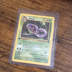 Pokemon TCG Fossil 1st Edition Arbok Card 31/62 - LP - Image 3