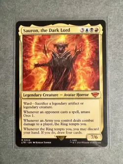 Magic the Gathering Sauron, The Dark Lord Mythic LegendaryCreature from LOTL NM - Image 1
