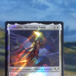 MTG Celestine, The Living Saint - Warhammer - surge Foil - ENG - NM condition - Image 2