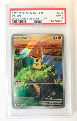 2025 POKEMON SVP PROMO UNOVA VICTINI ILLUSTRATION #208 VICTINI PSA 9 🔥📈 - Image 1