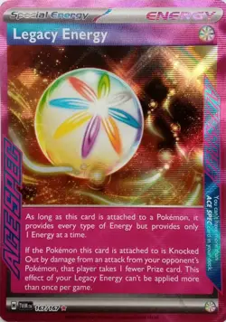 167/167 LEGACY ENERGY ACE SPEC RARE TWILIGHT MASQUERADE POKEMON CARD - Image 1