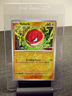 Pokemon TCG Voltorb #100 Professor Program Mew 151 COSMOS PROMO HOLO 📈🔥 - Image 2