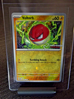 Pokemon TCG Voltorb #100 Professor Program Mew 151 COSMOS PROMO HOLO 📈🔥 - Image 3