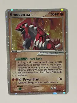 Pokemon - Groudon ex 93/100 Holo Crystal Guardians B - Image 1