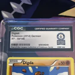 Pokemon Diglett XY 58/146 German 2014 CGC World Record Break TCG - Image 3