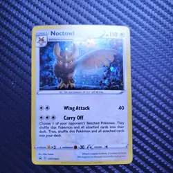 Noctowl SWSH027 CosmosHolo - Black Star Promos Pokemon LP Slight crease top left - Image 1