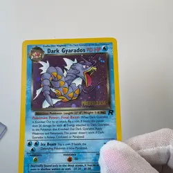 Pokemon DARK GYARADOS Prerelease 8/82 Team Rocket Rare Holo Vintage WOTC - Image 1