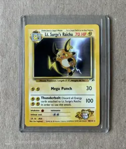 Lt Surge's Raichu 28/132 - 2000 Pokemon Gym Heros Set WOTC - Non Holo Rare - Image 3