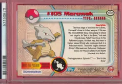PSA 8 MAROWAK FOIL 2000 POKEMON TV #105 GRADED TOPPS ANIMATION SERIES 2 PM-TPHLC - Image 2