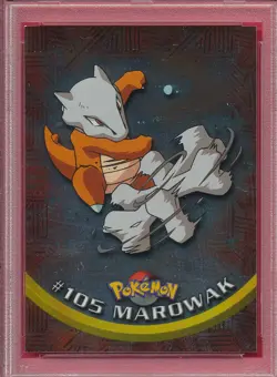 PSA 8 MAROWAK FOIL 2000 POKEMON TV #105 GRADED TOPPS ANIMATION SERIES 2 PM-TPHLC - Image 3