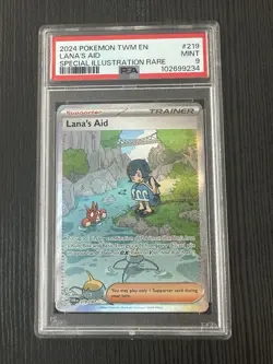 2024 POKEMON TWM EN-TWILIGHT MASQUERADE #219 LANA'S AID PSA 9 - Image 1