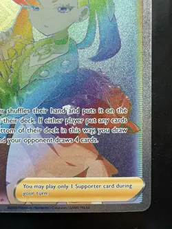 Pokemon Marnie 208/202 Sword & Shield Secret Rare Rainbow Full Art Trainer (NM) - Image 5