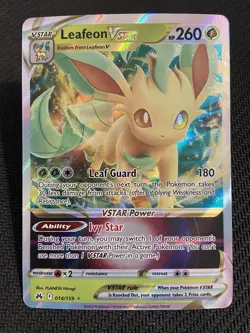 Leafeon VSTAR 014/159 Crown Zenith Ultra Rare Full Art Pokemon Sword & Shield - Image 1
