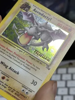 1st Edition Prerelease ERROR Aerodactyl 1/62 Fossil 1999 Holo Rare WOTC Pokemon - Image 5