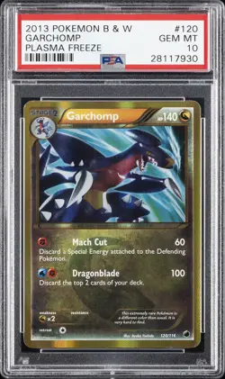 2013 POKEMON B&W PLASMA FREEZE #120 GARCHOMP PSA 10 - Image 1