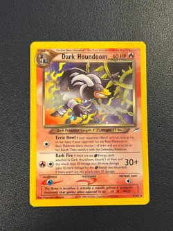 Pokemon Neo Destiny Set Unlimited Dark Houndoom 7/105 Holo Rare LP-MP - Image 1