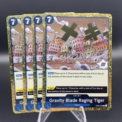 One Piece Wings of the Captain Foil Rare OP06 Gravity Blade Raging Tiger PlaySet - Image 1