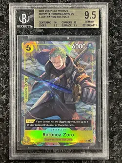 Roronoa Zoro (Illustration Box Vol.3) OP07-113 One Piece Promotion Cards BGS 9.5 - Image 1