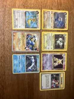 Lot of 7 Rare and Vaulable Old Pokemon Cards - Image 1