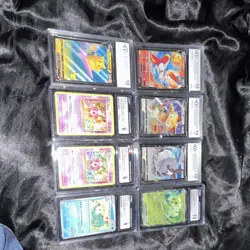 Pokemon Graded Card Lot - Cinderace V, Meowth V, Promos, Shining Fates, Holo - Image 1