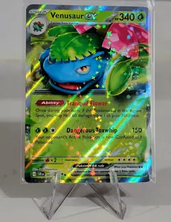 Venusaur EX 001/142 Double Rare Holo Stellar Crown Pokemon TCG Card - - Image 1